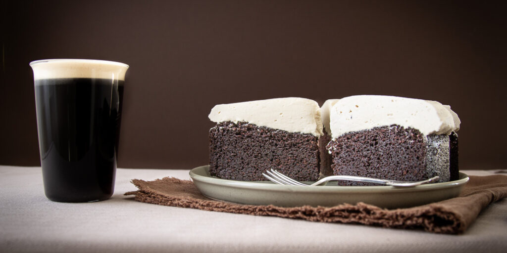 Guinness Cake with Dairy-Free Cream Cheese Frosting